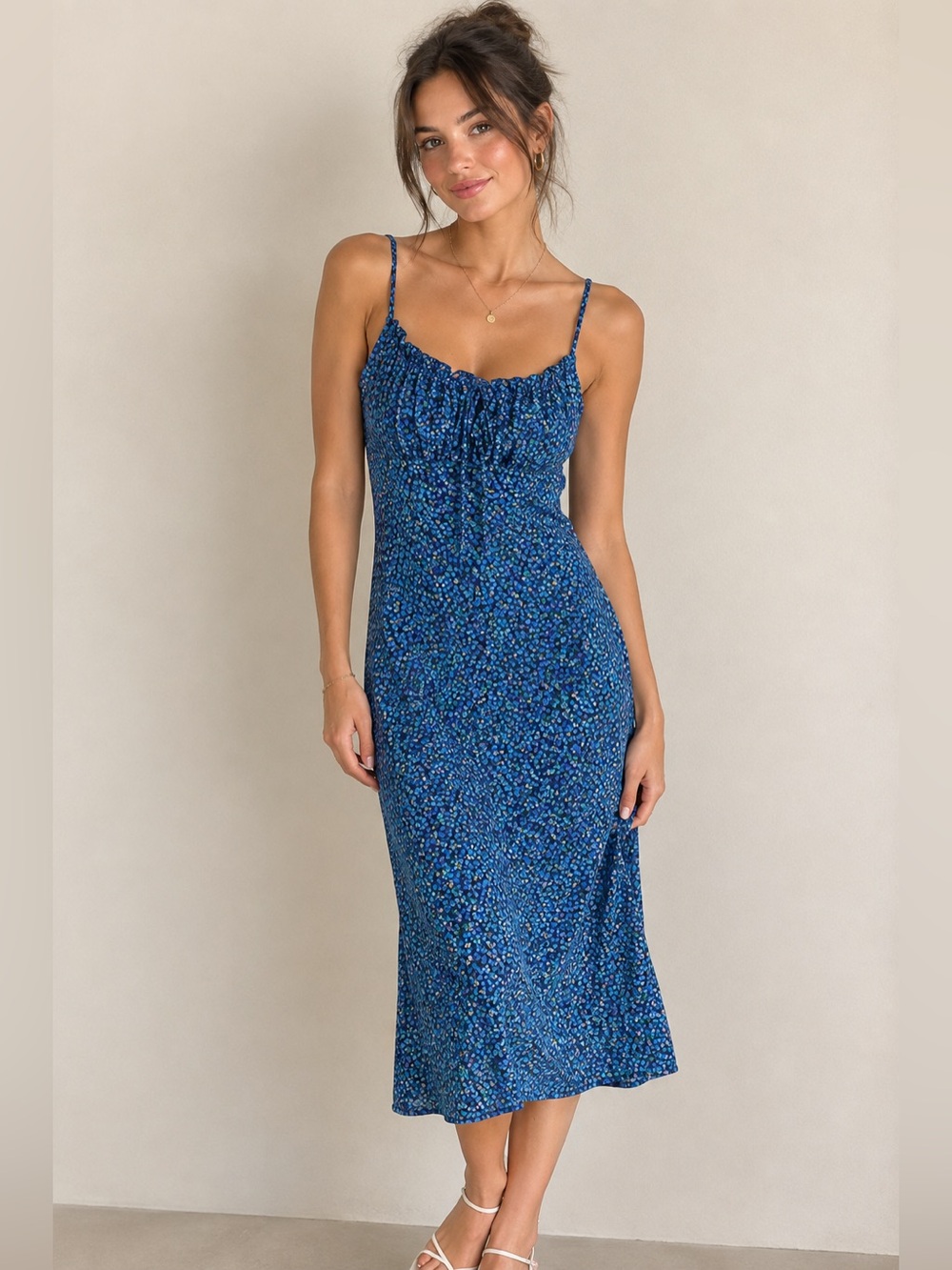 Y2K Scarlett Floral Midi Dress